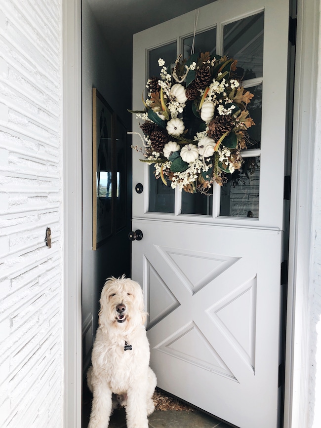 My Fall Wreath + How to Hang a Wreath on the Door