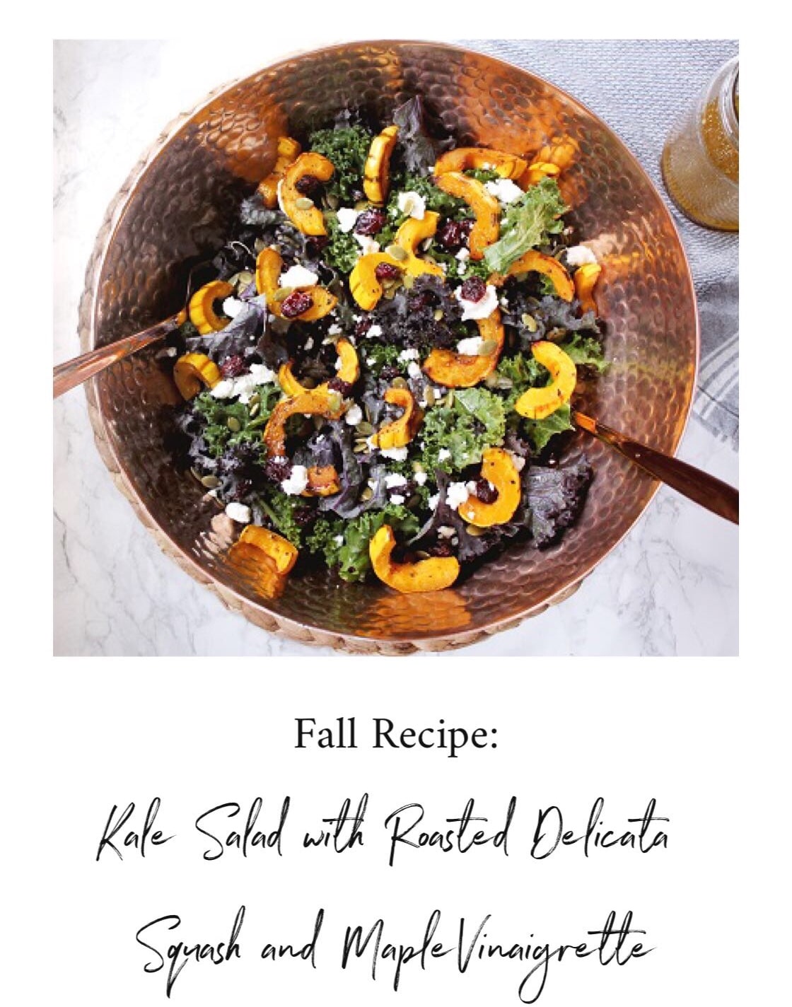 Fall Recipe: Kale Salad with Roasted Delicata Squash & Maple Vinaigrette