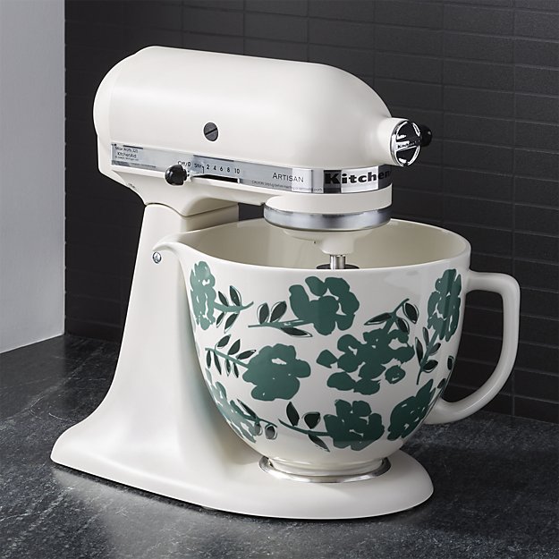 Williams-Sonoma - May 2020 - KitchenAid Artisan White Mixer with Hobnail  Bowl