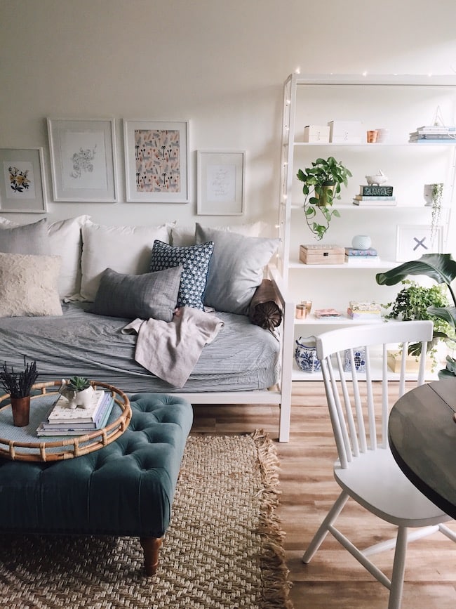 Tiny Studio Apartment Tour with Beautiful Interior & Clever Use of