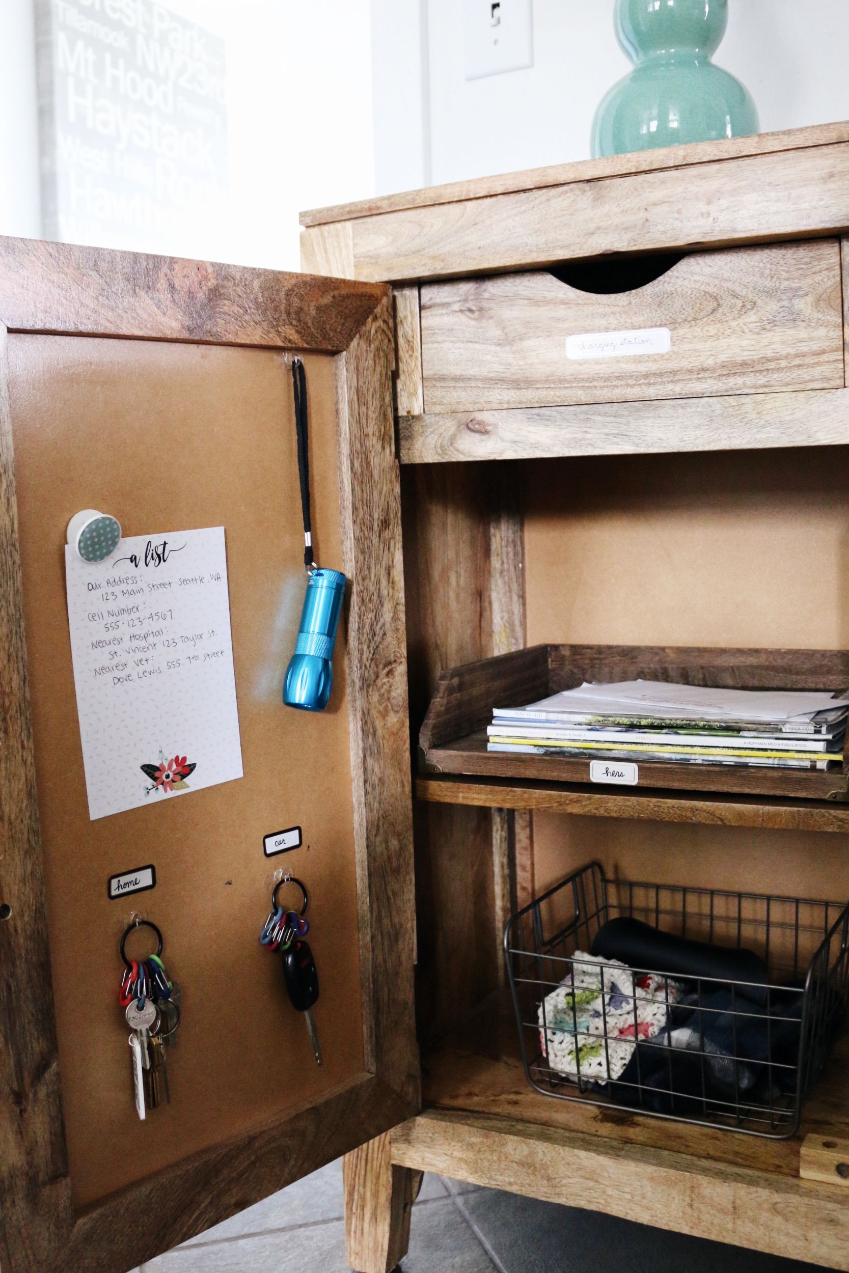 DIY: A Free Standing Cabinet Command Center