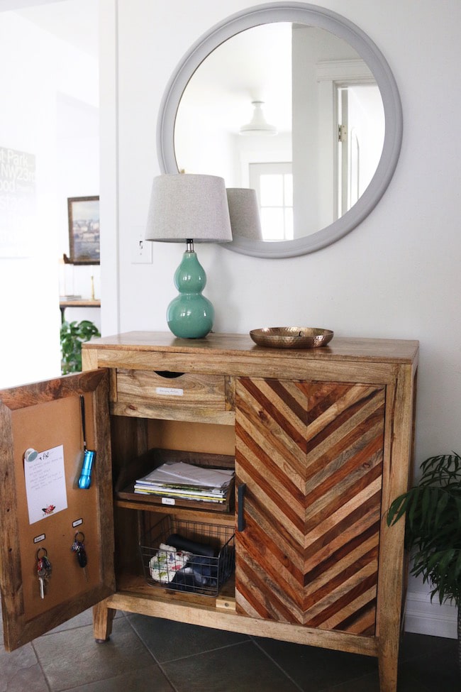 DIY Mini Storage Cabinet with Reclaimed Wood