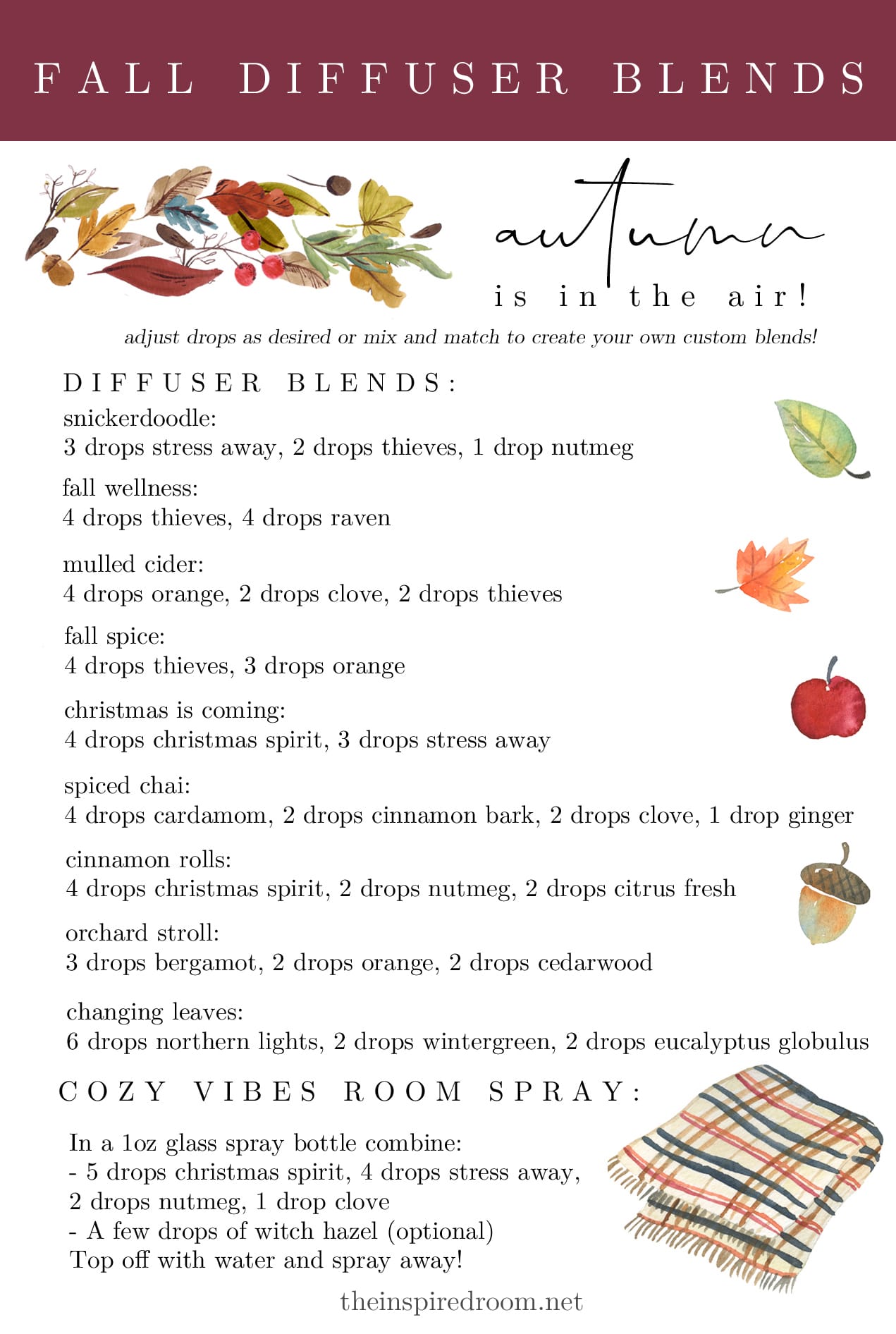 Essential oil blends for Fall  Potpourri recipes, Fall essential oils,  Essential oil blends