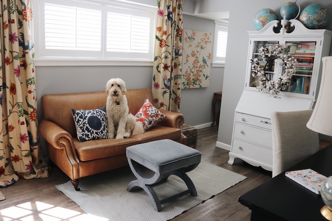 Use What You Have  Home Office + Painted Wood Shutters