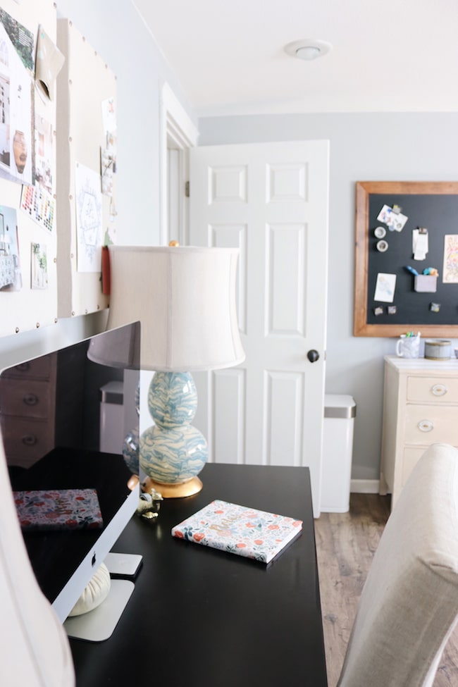 Use What You Have  Home Office + Painted Wood Shutters