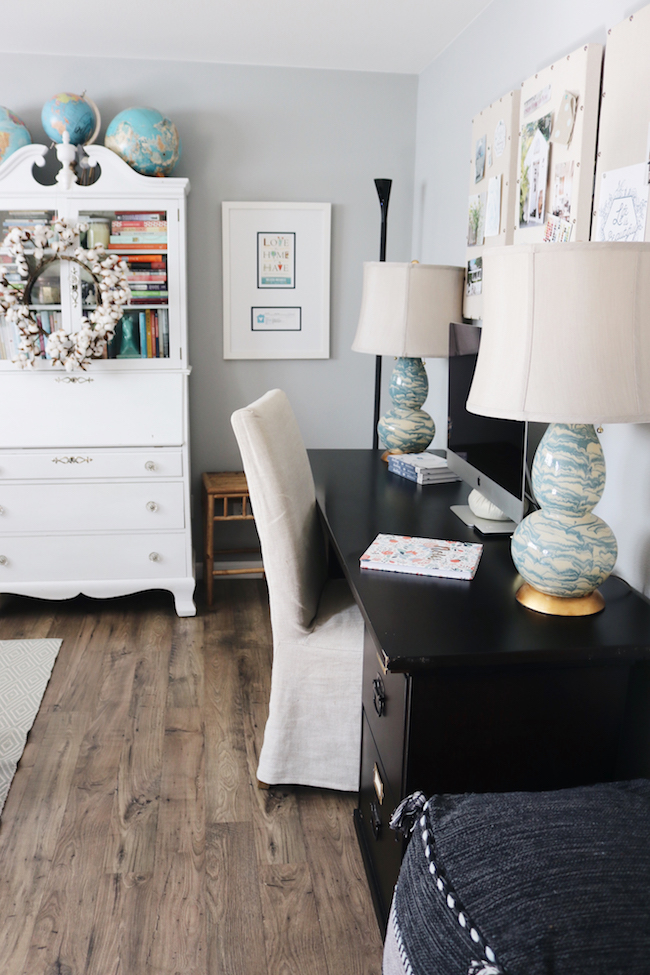 Use What You Have  Home Office + Painted Wood Shutters