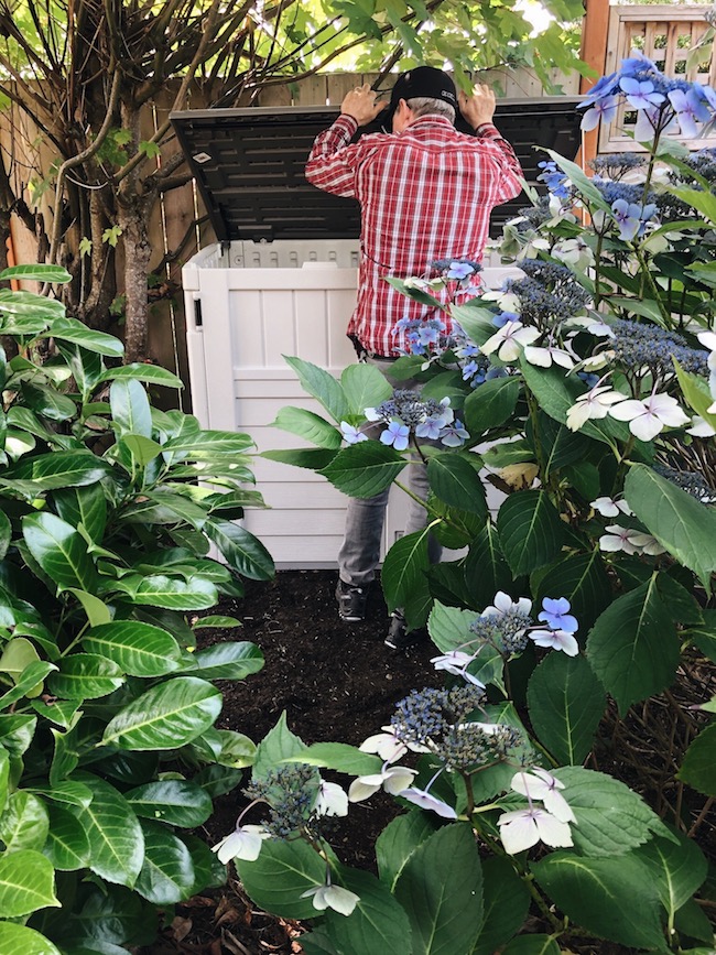 Outdoor Cushion Storage Shed - DIY and Done!