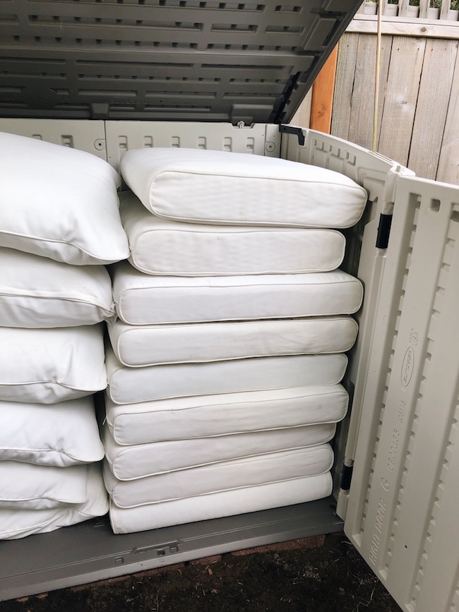 Outdoor pillow storage sale