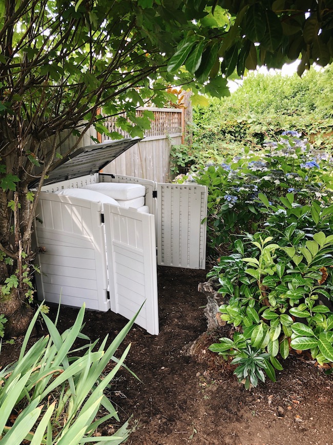 Outdoor Cushion Storage Shed - DIY and Done!