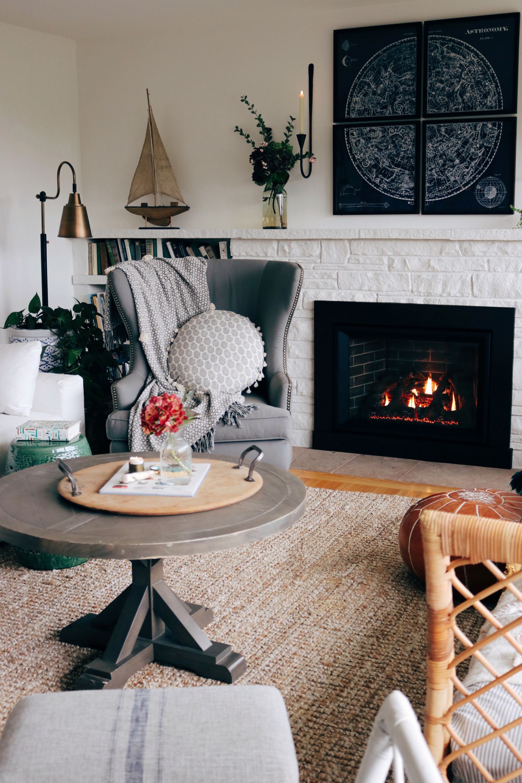 Warm + Cozy Room: Fireplace Insert REVEAL!