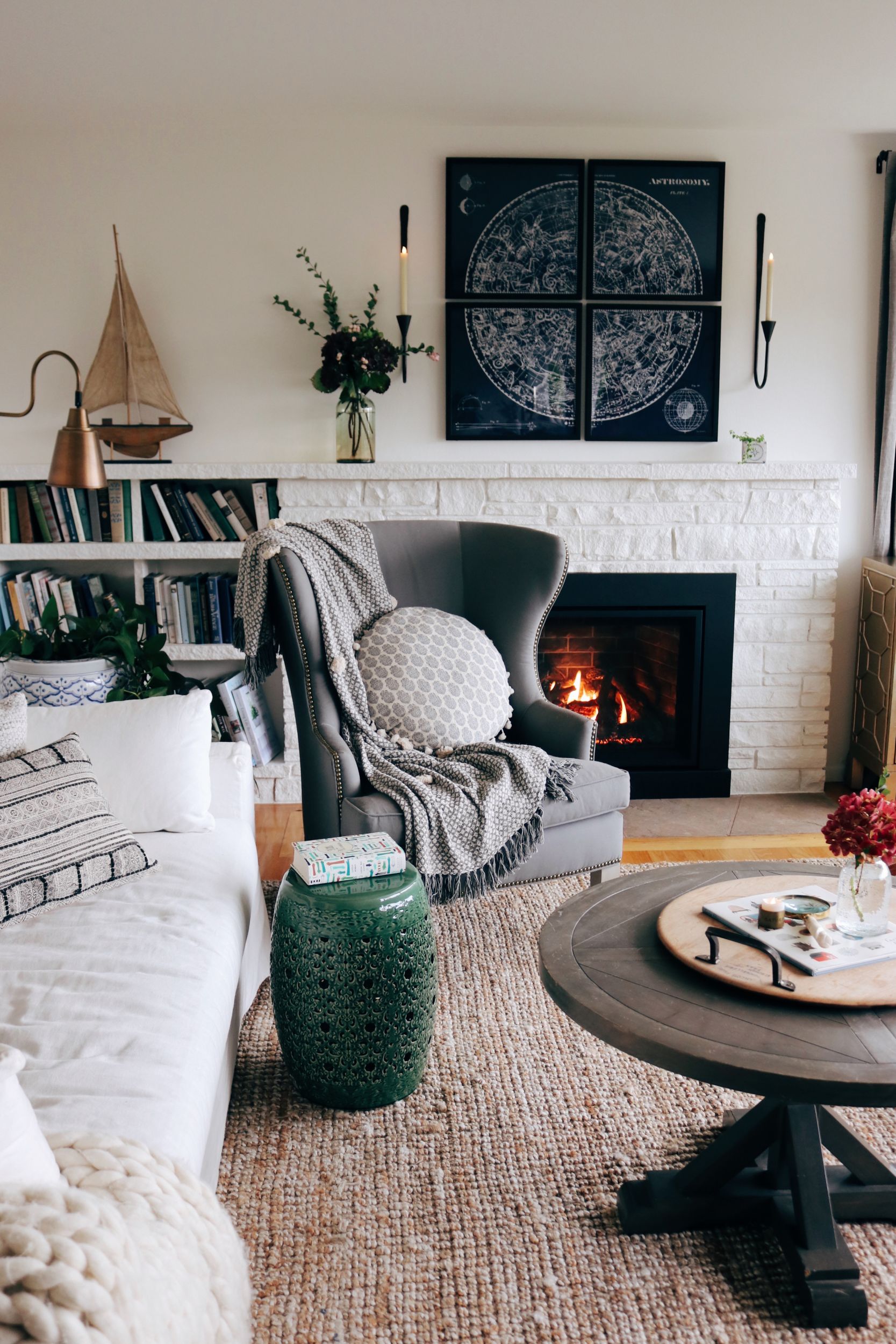 Warm + Cozy Room: Fireplace Insert REVEAL!