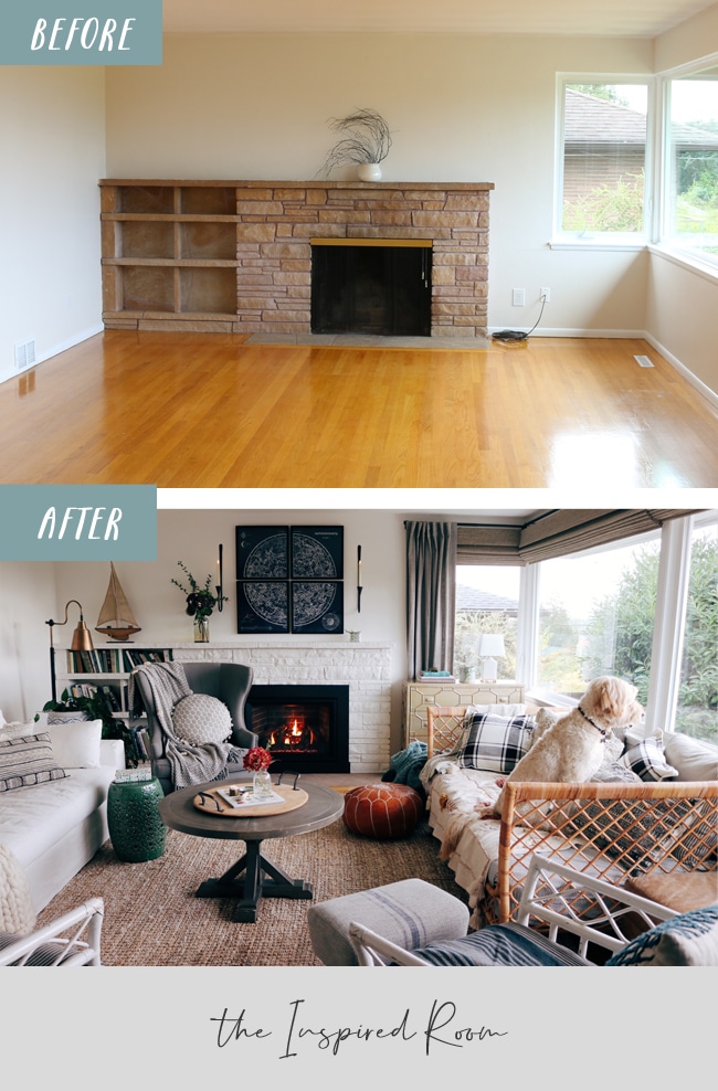 Warm + Cozy Room: Fireplace Insert REVEAL!