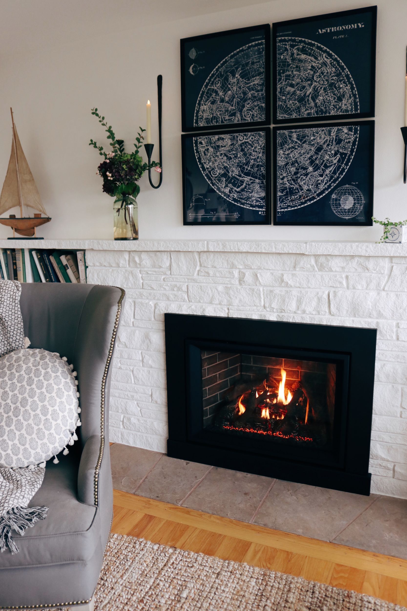 Warm + Cozy Room: Fireplace Insert REVEAL!