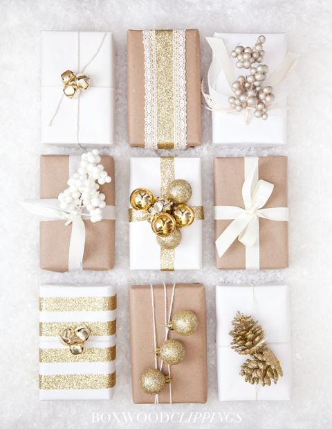 Simple Christmas Gift Wrapping Ideas with Kraft Paper - The Inspired Room