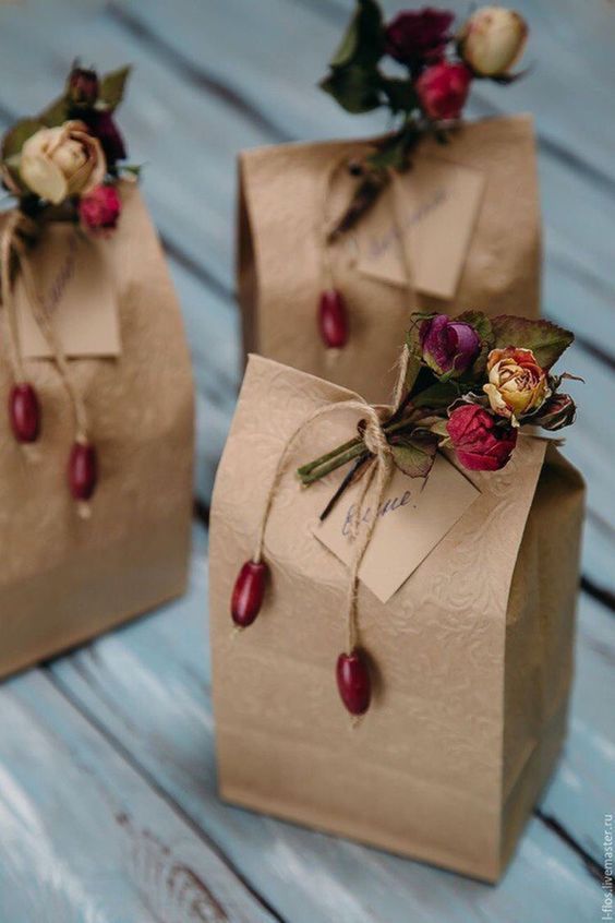 How To Dress Up Brown Paper Bags For A Wedding