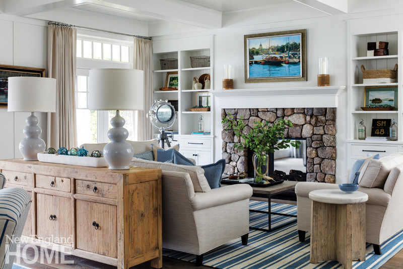 Cozy coastal store living room