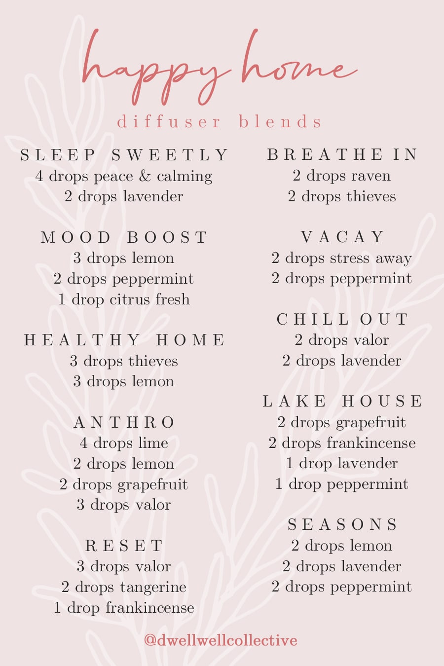 Calming Stress + Spring Diffuser Blends