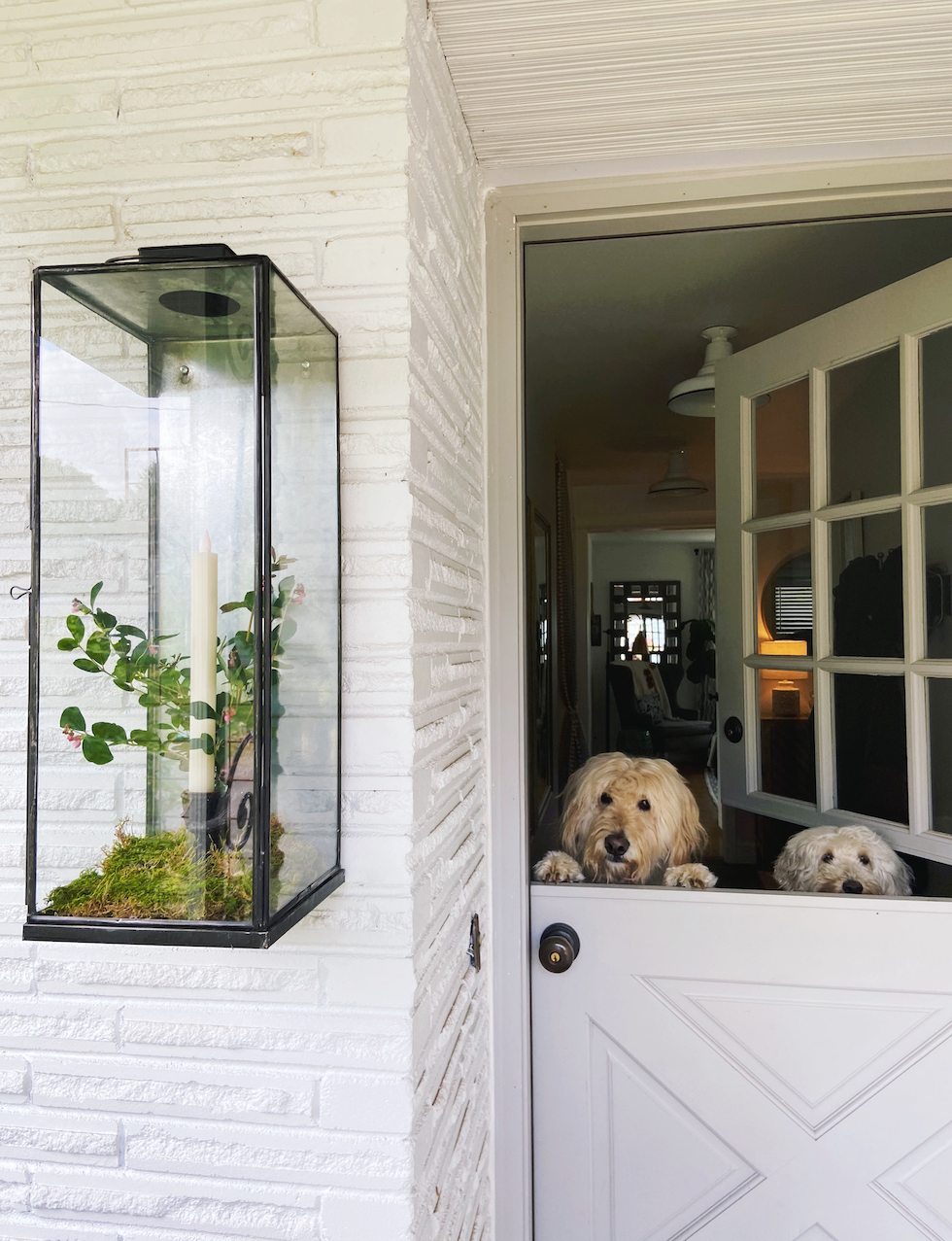 Outdoor front store porch lanterns