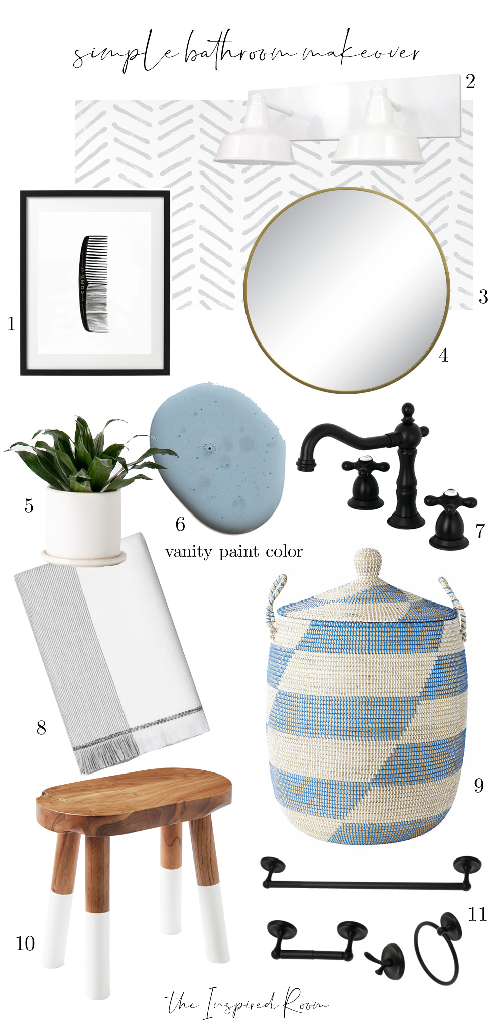 simple bathroom makeover mood board