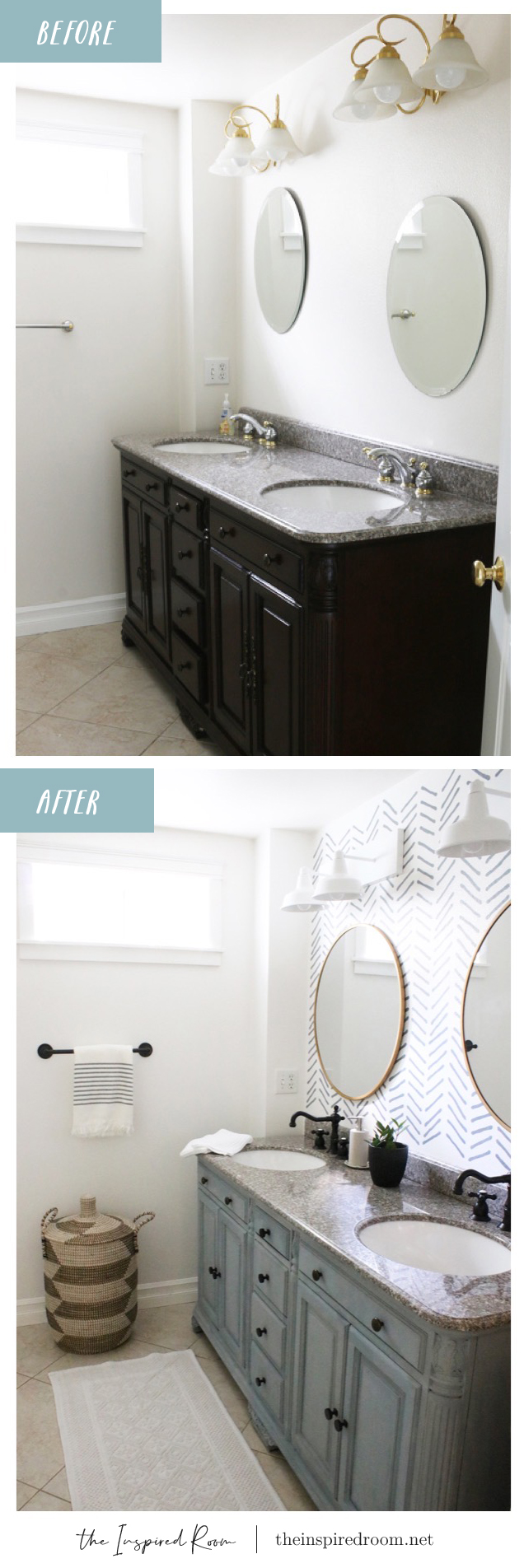 DIY Easy Bathroom Makeover Transformation