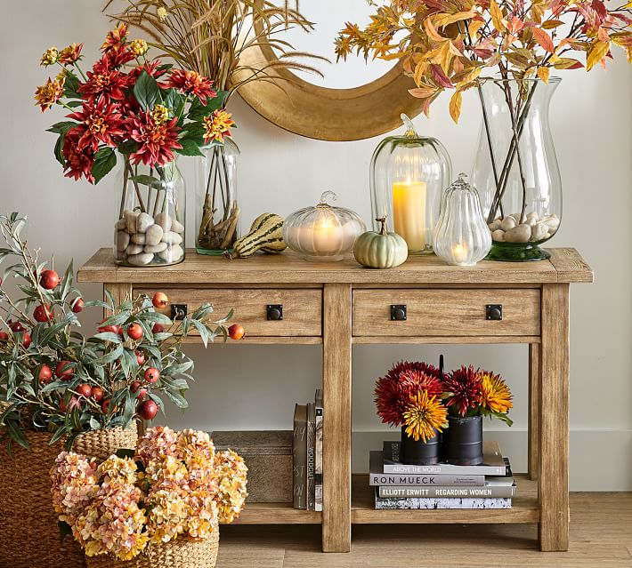 How to Decorate with Faux Fall Foliage