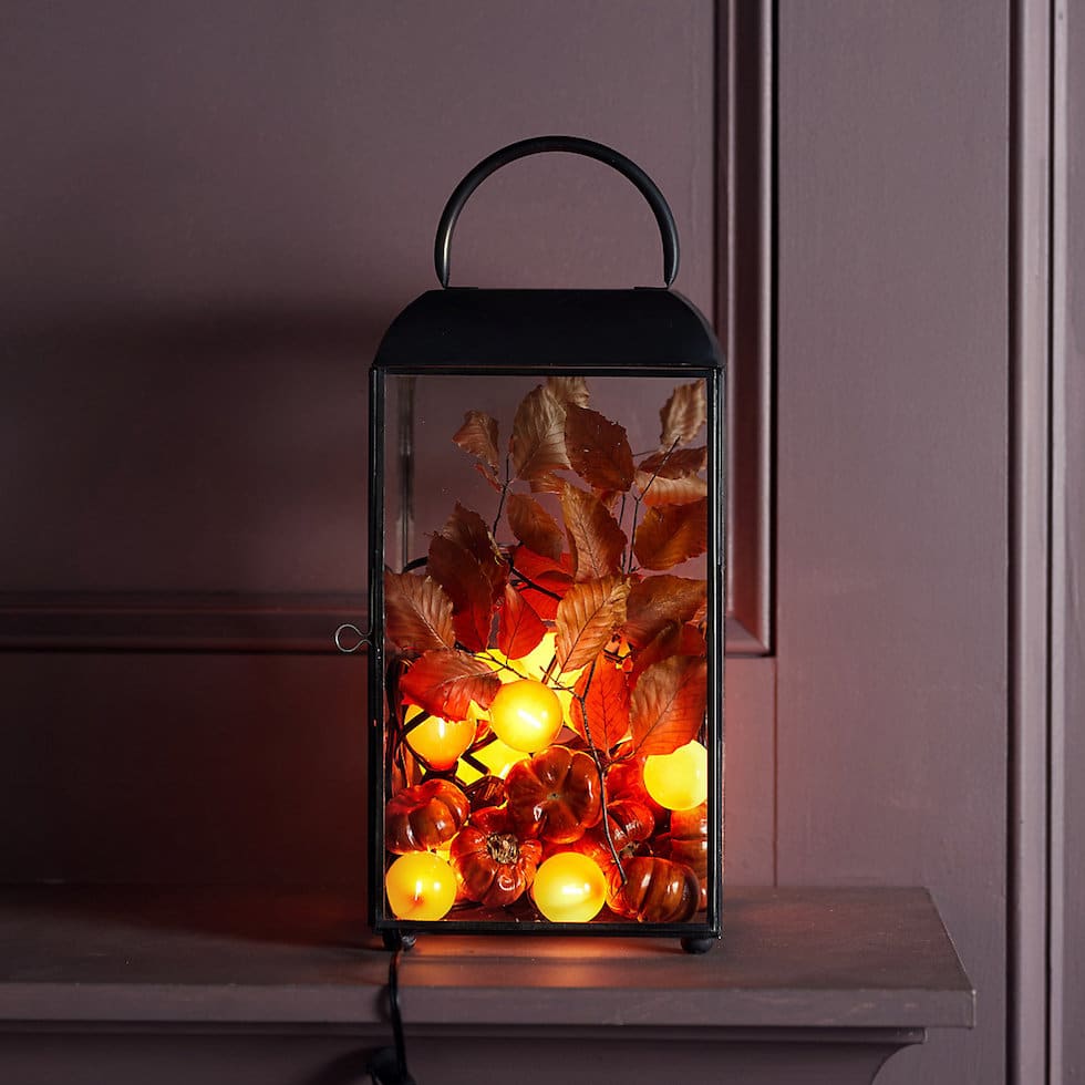 My Simple Fall Porch + Lantern