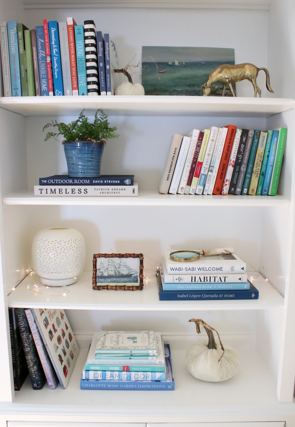 White Painted Wood Bookcase: Before & After