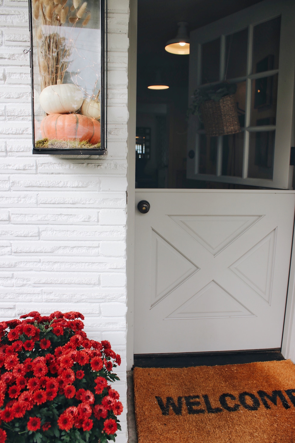 My Simple Fall Porch + Lantern