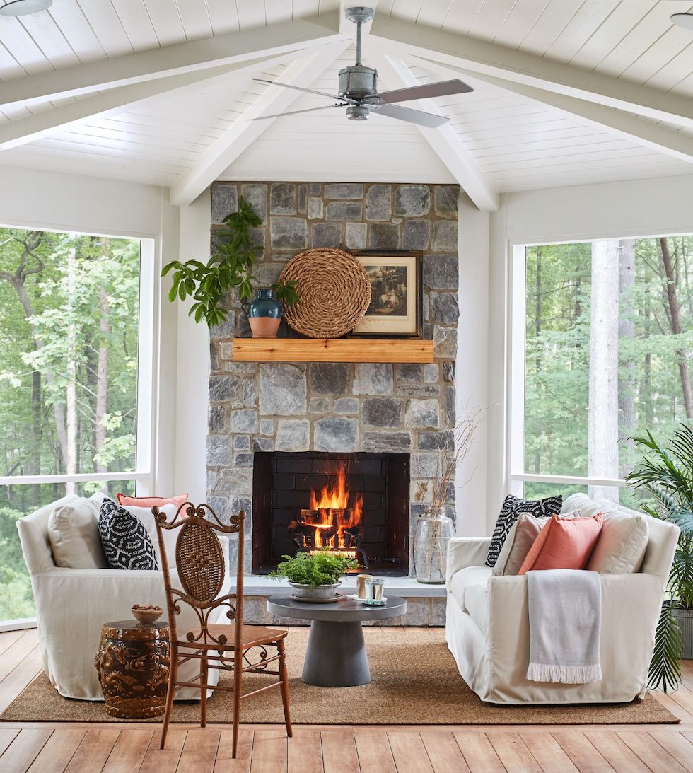 Tour The 2020 Southern Living Idea House The Inspired Room   Southern Living Idea House 2020 Fireplace 