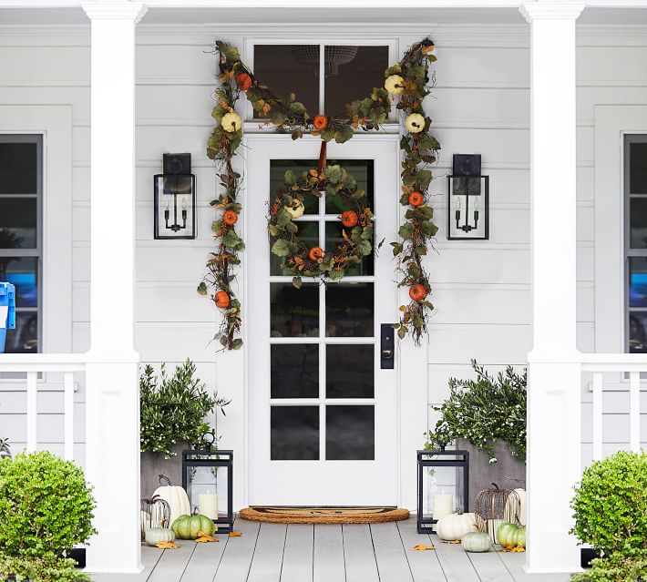 My Simple Fall Porch + Lantern