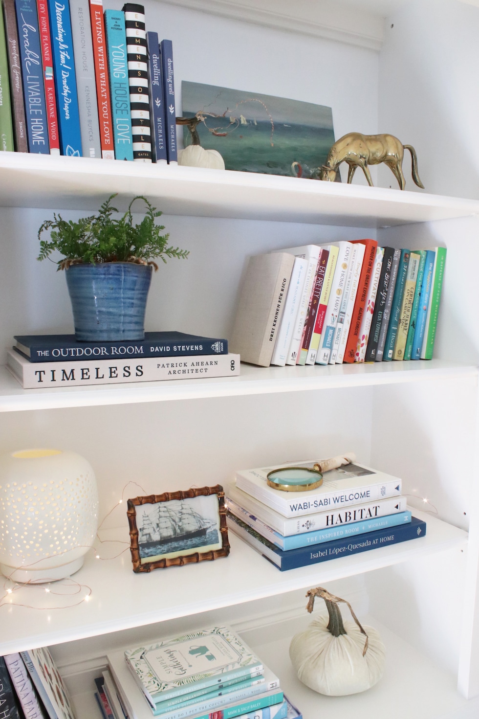 White Painted Wood Bookcase: Before & After