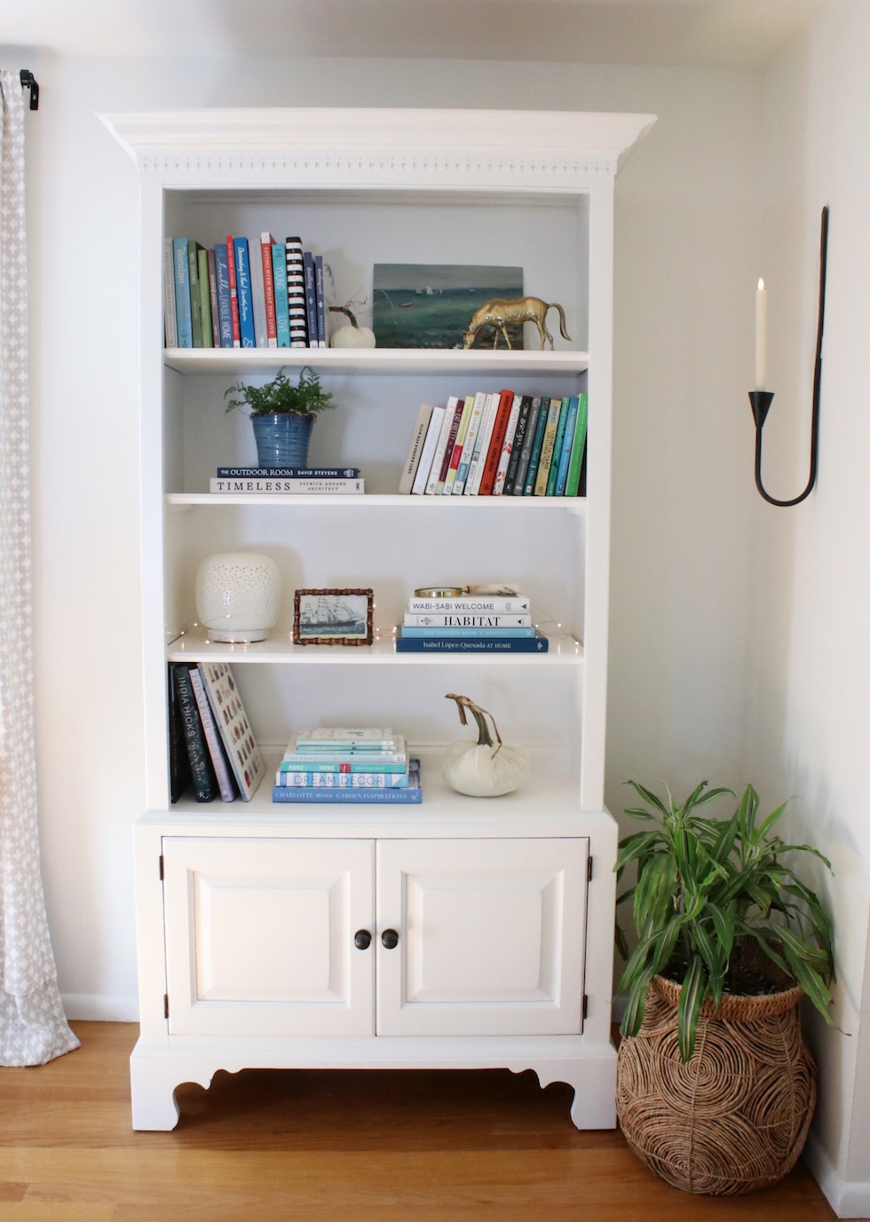 White Painted Wood Bookcase Before, Simple Wood Bookcase