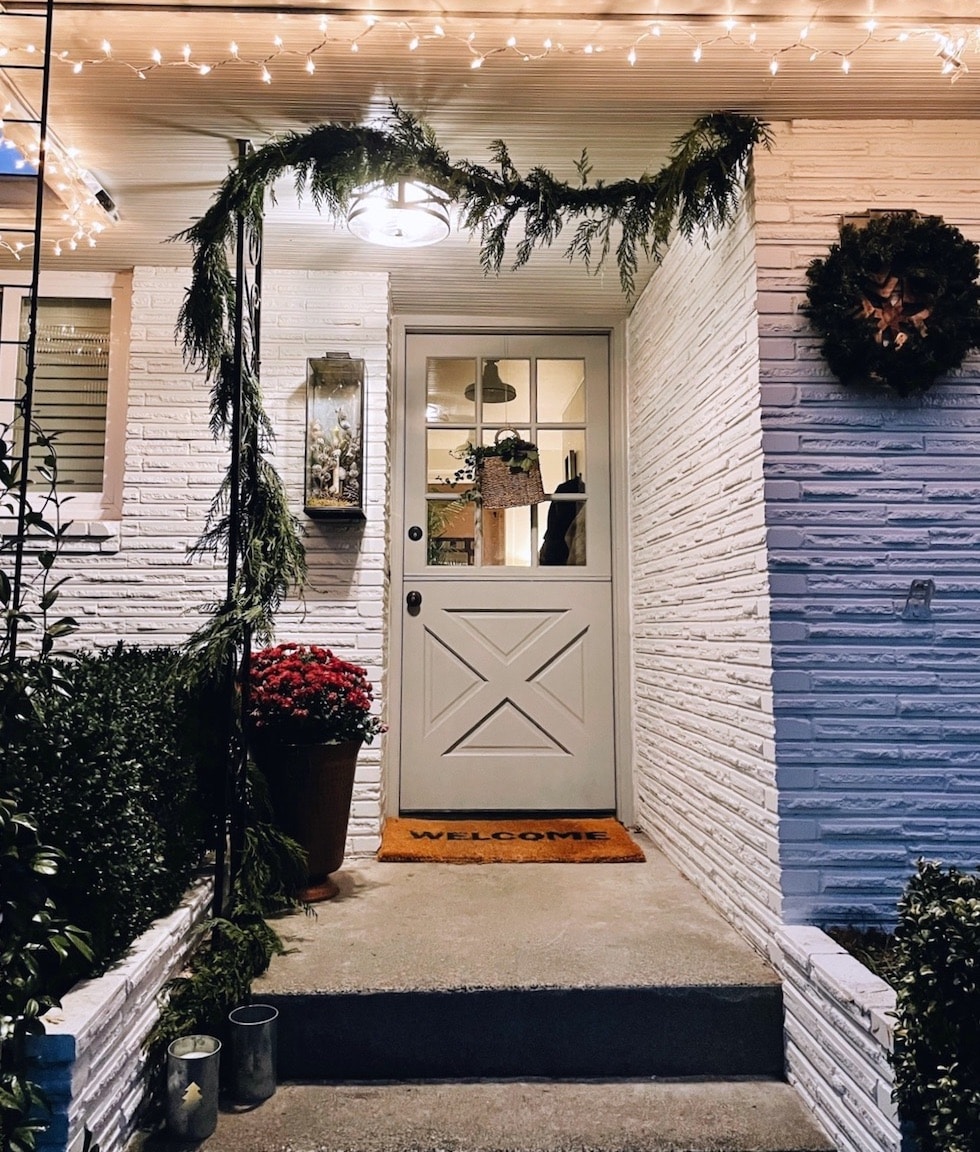 Our Humble Porch at Christmas