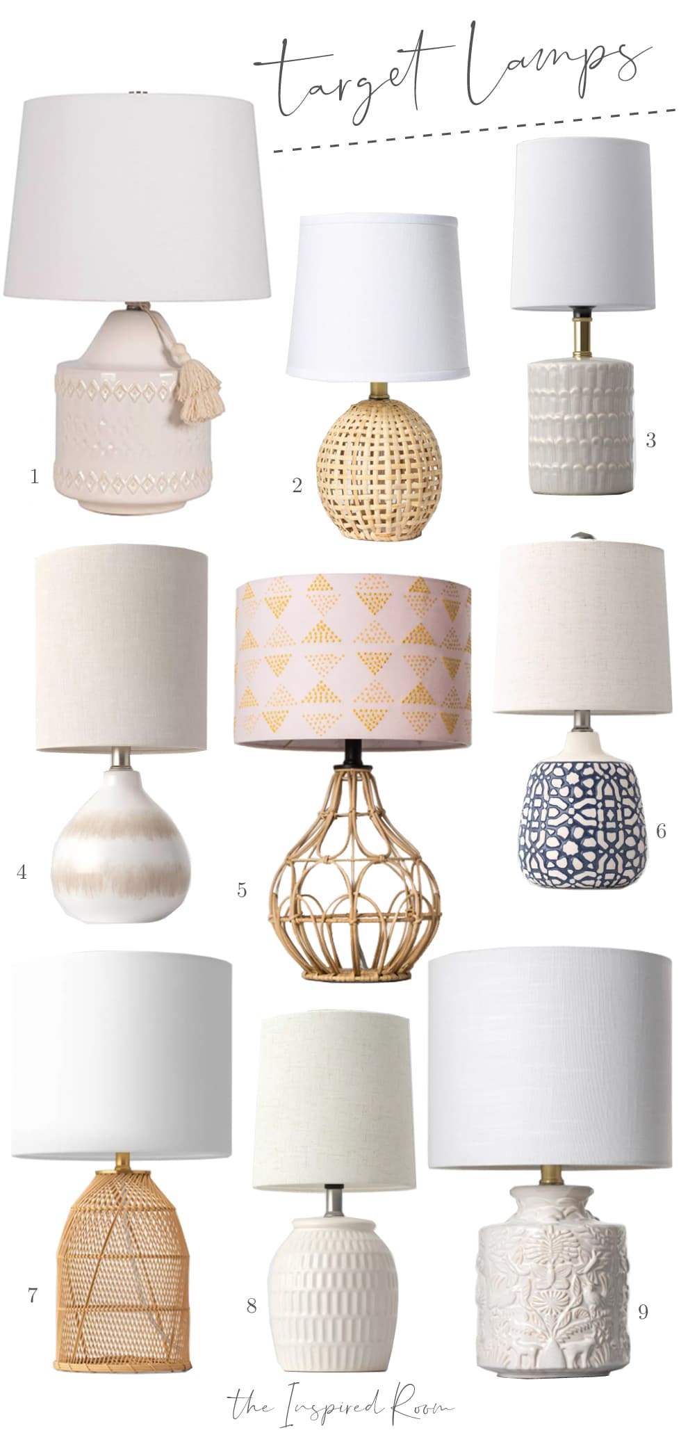 Target table deals lamps in store