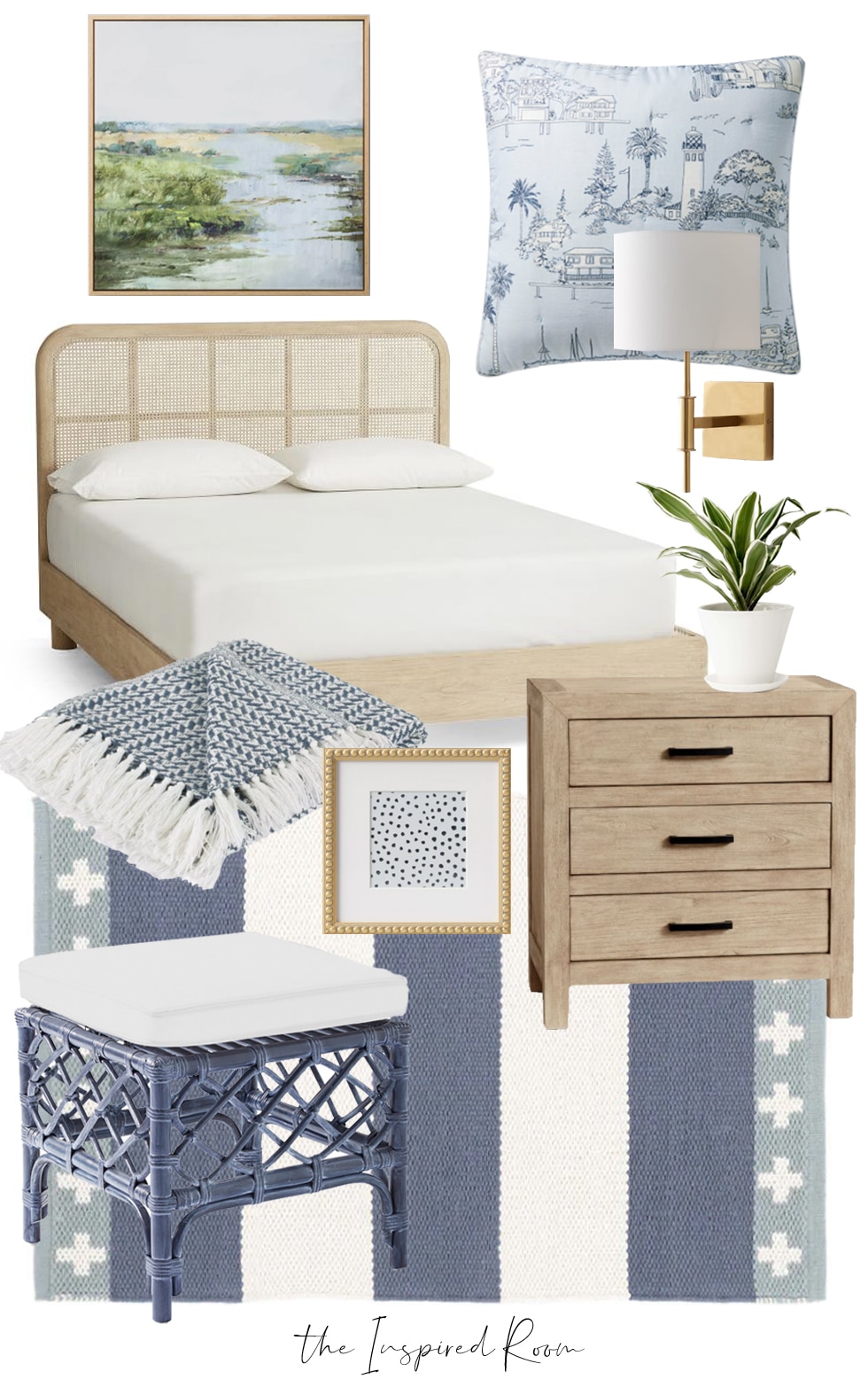 Bedroom Decorating Ideas + Mood Boards: One Cane Bed, 3 Ways