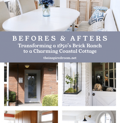 Transforming a 1950s Brick Ranch to a Charming Coastal Cottage – Before & Afters