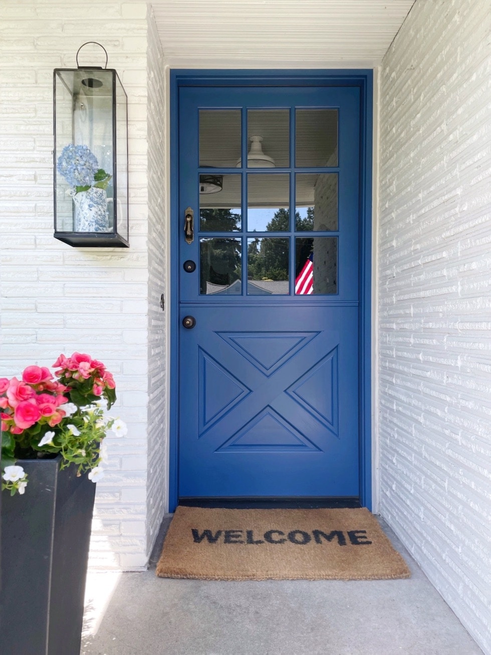 Brick Ranch to Cottage: Blue Dutch Door Before & After