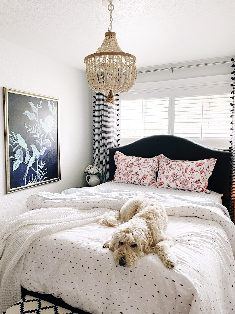 empty master bedroom with bed