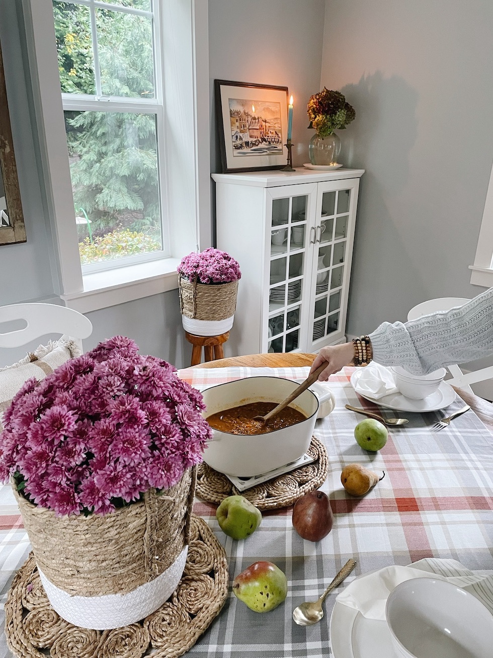 Our New Dining Room + Simple Cozy Fall Tablescape