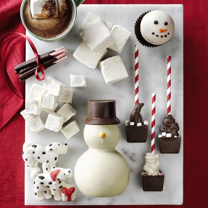 marshmallow snowman stirrers from the Williams-Sonoma catalog