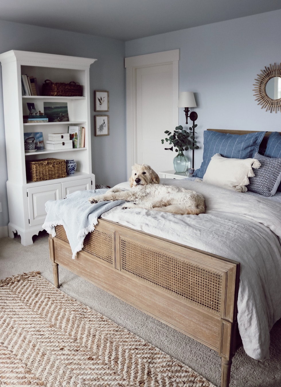 White Painted Wood Bookcase: Before & After