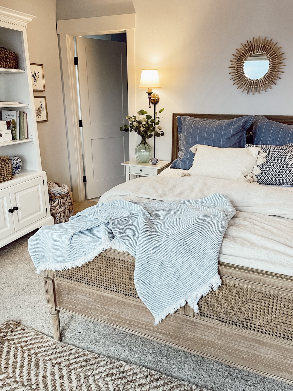 Harbour Cane Bed in White, California King | Serena & Lily