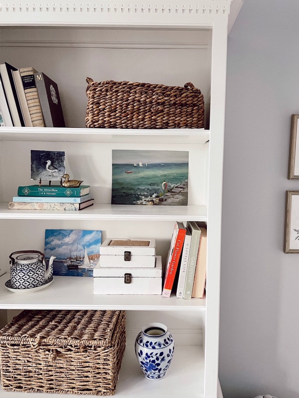 White Painted Wood Bookcase: Before & After