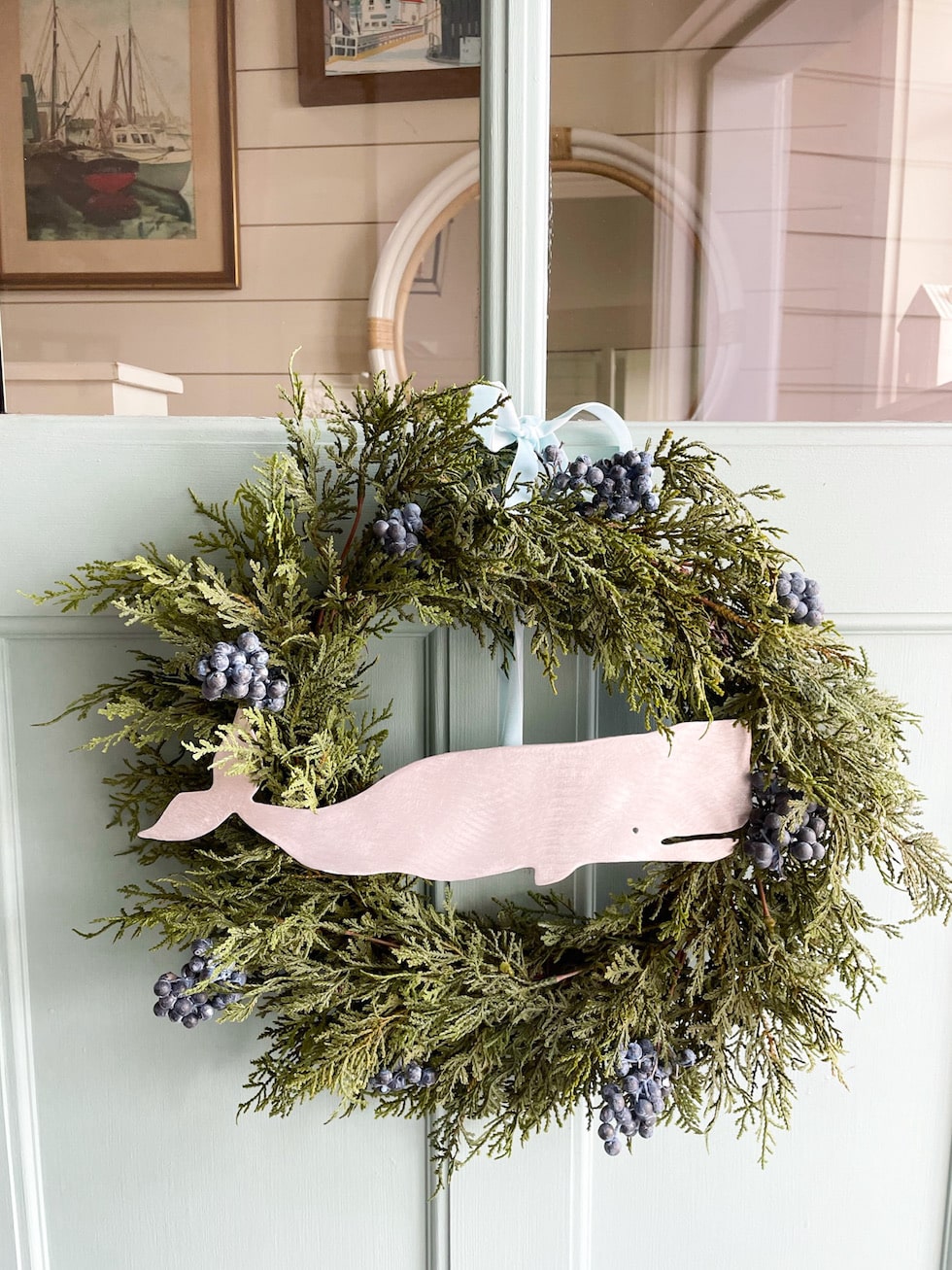DIY Whale Wreath - Coastal Christmas
