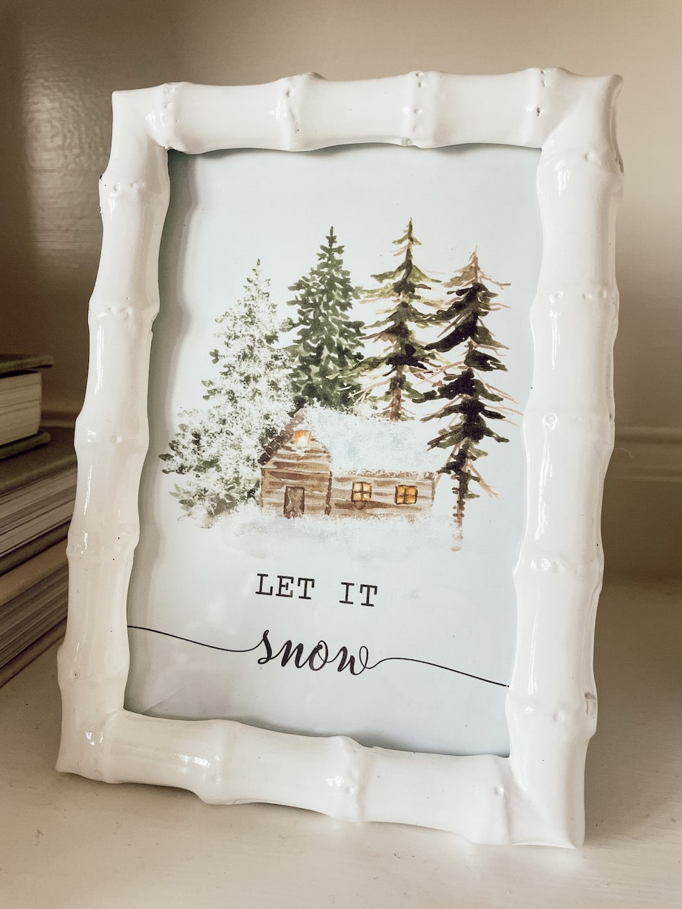 My Early Winter Cottage Bedroom (+ Printable Seasonal Artwork)