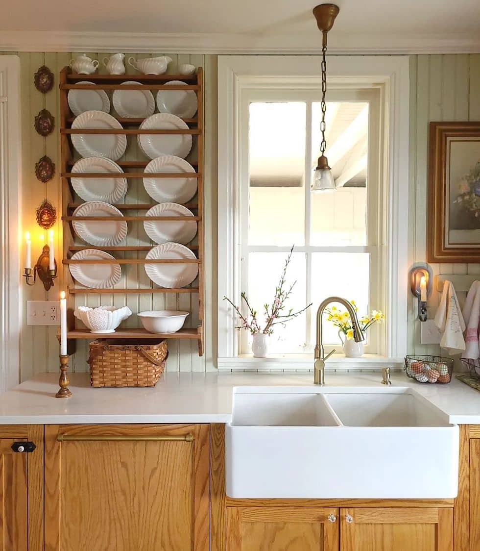 Charming Wood and White Kitchens: Sunday Strolls + Scrolls