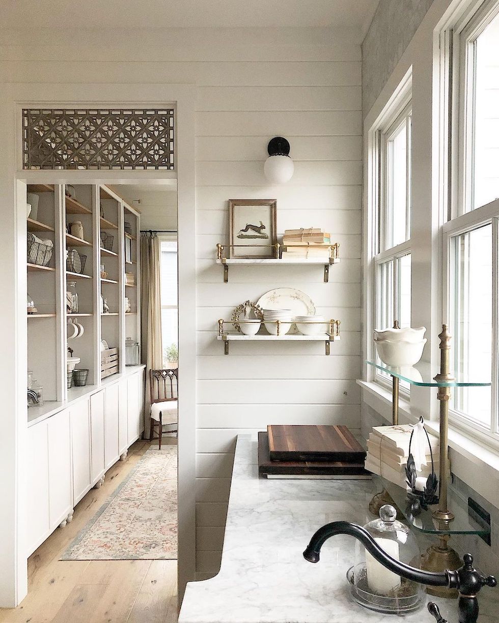 Kitchen Open Shelf Styling: Sunday Strolls & Scrolls