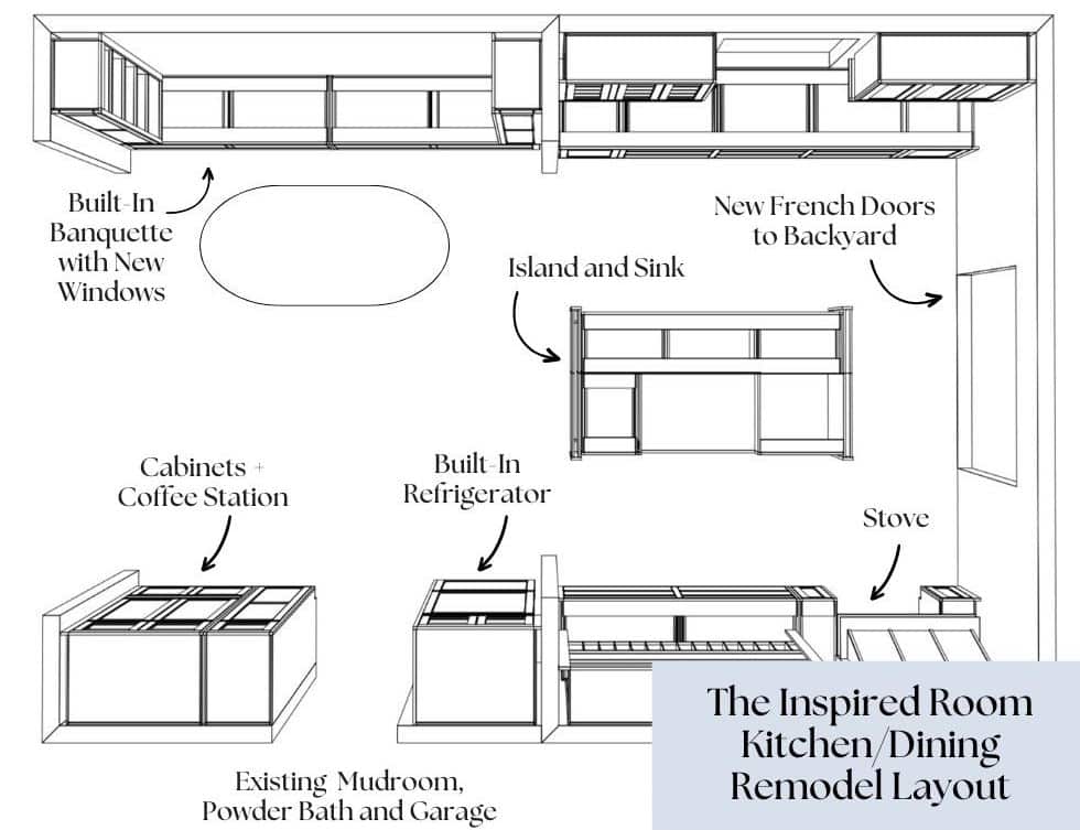 My New Kitchen Floor Plan + Parents' Addition and Exterior Elevation