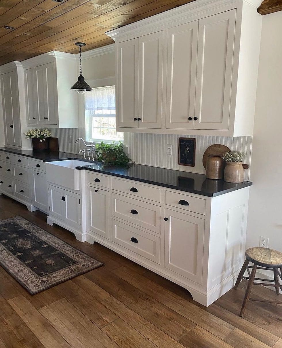 Charming Wood And White Kitchens