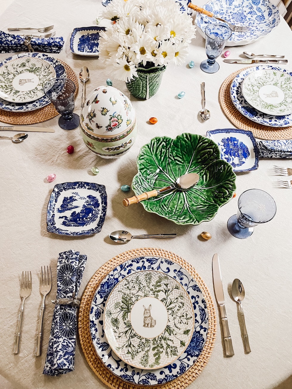 Our Pretty Spring Dishes and Easter Table Accessories + 6 Table Setting Tips!